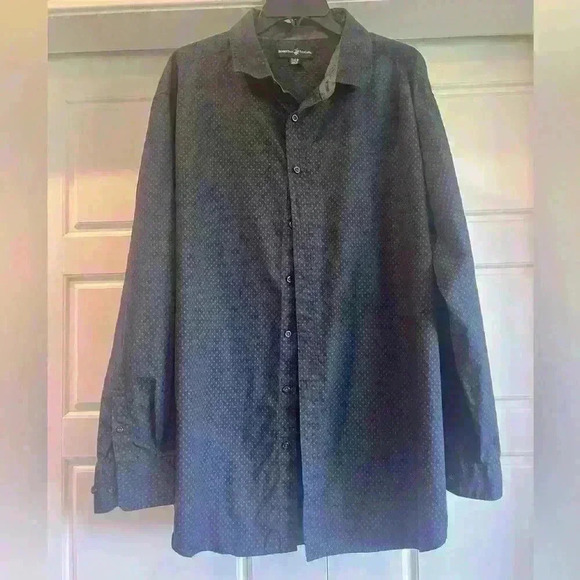 Beverly Hills Polo Club Men’s Button Down Size 3XLB Color Navy/Pink - Picture 3 of 13